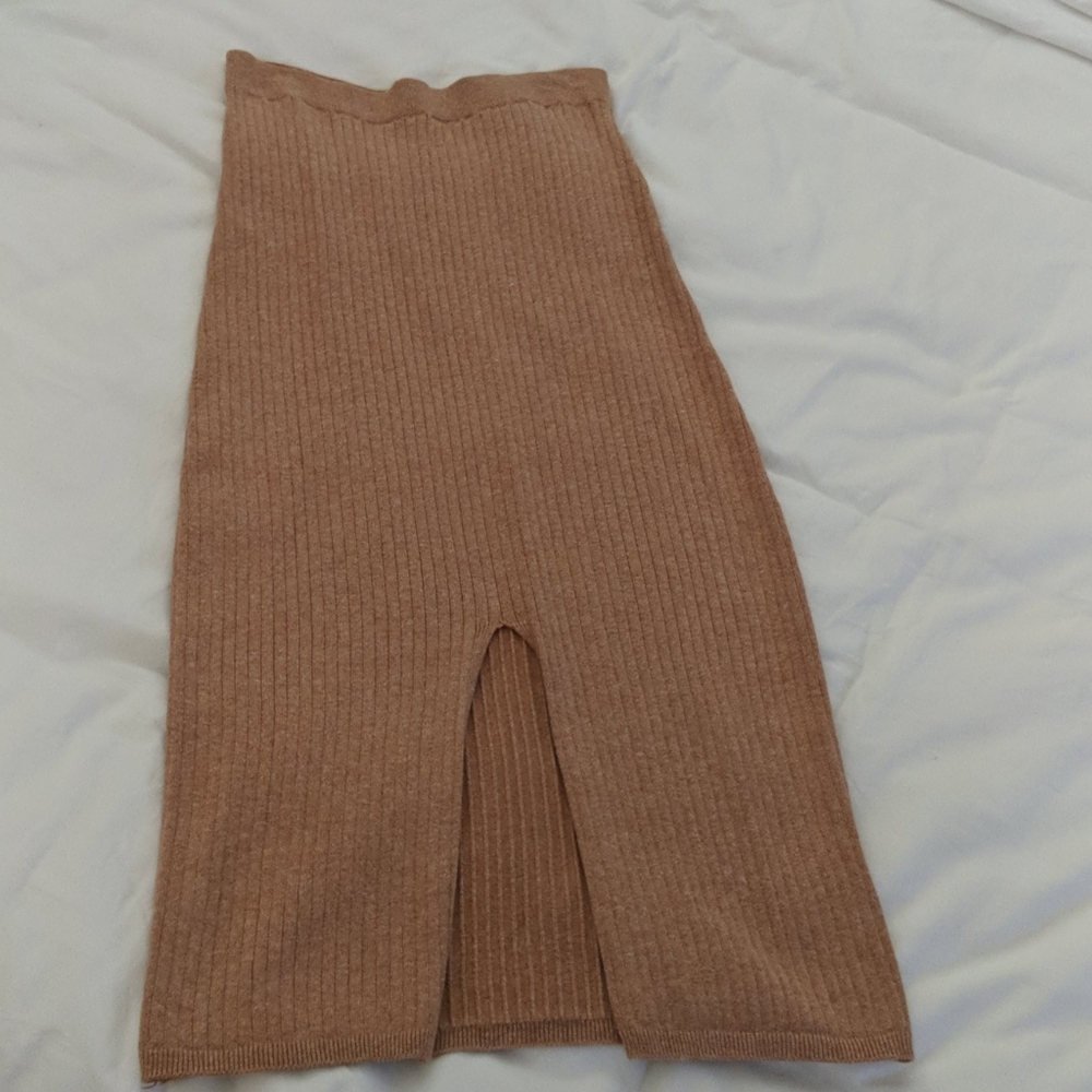 Ribbed free people skirt